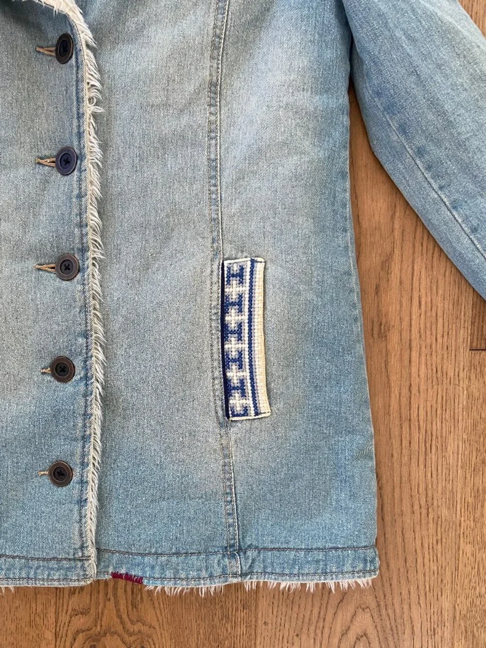 Free People Denim and Sherpa Jacket - Picture 15 of 16